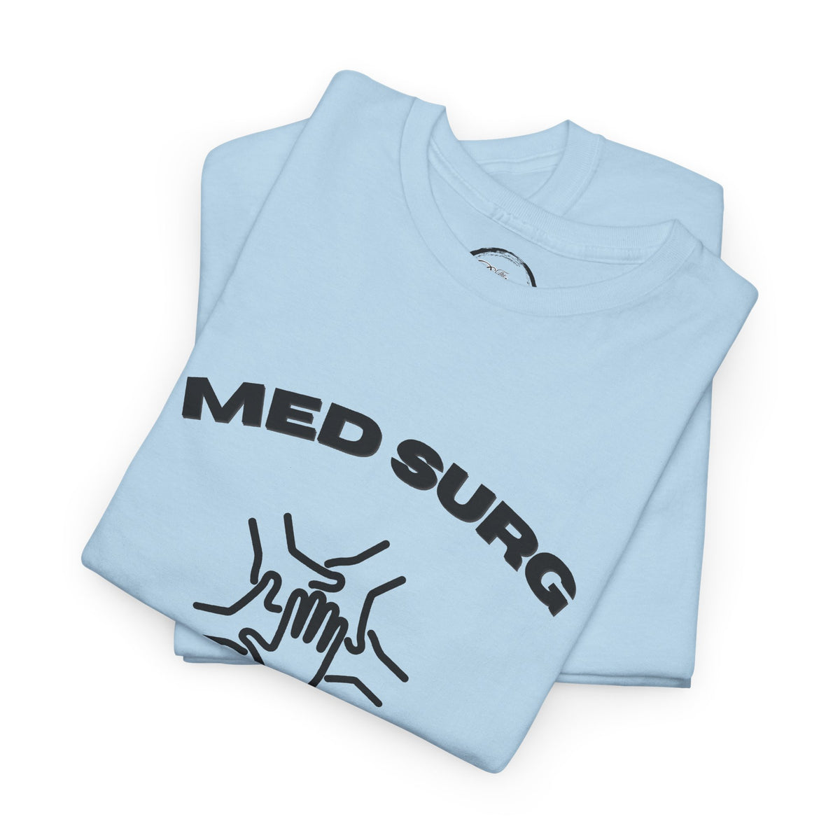 Med Surg CNA T-Shirt — Proud to Be a Med-Surg Nurse Assistant, Heartbeat & Care Icons
